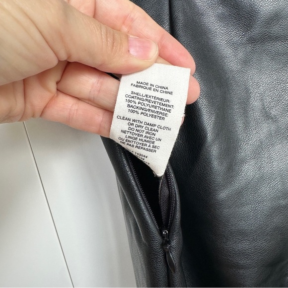 Avec Les Filles Black Vegan Leather Straight Leg Pants - Picture 5 of 8